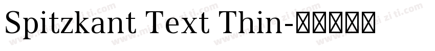 Spitzkant Text Thin字体转换